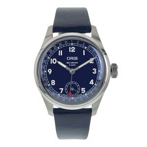 Oris Big Crown Stainless Steel Blue Dial 38mm Automatic Movement Mens Watch 7776